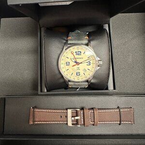 New Torgoen TN-1228 T9 Grey Brown Watch and Strap Set
